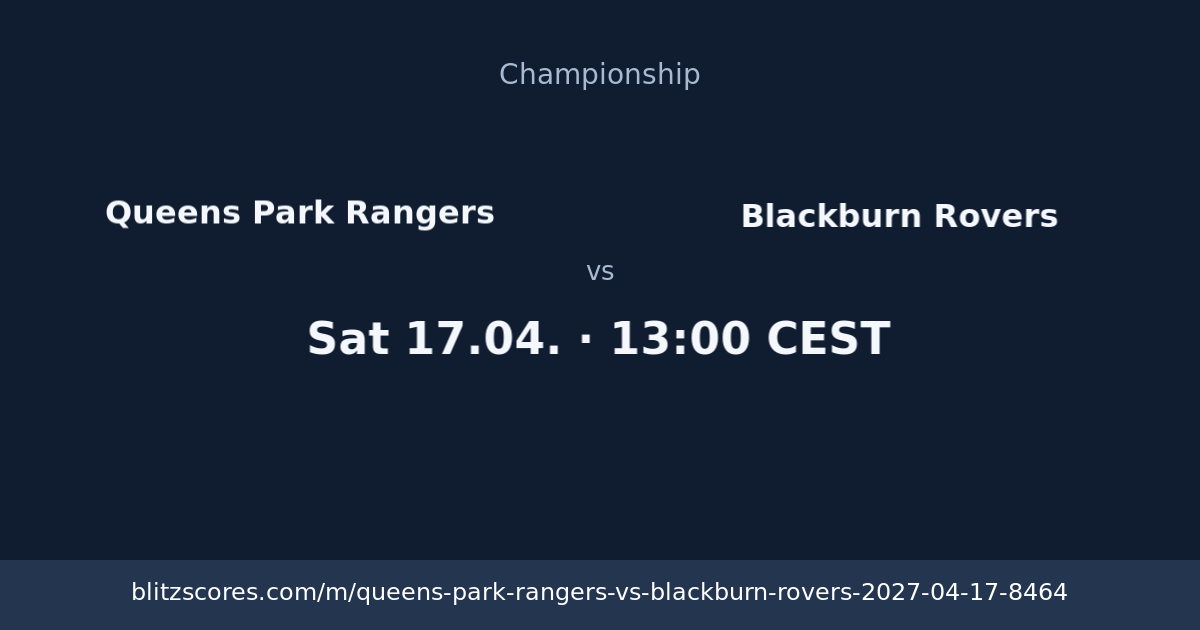 Queens Park Rangers vs Blackburn Rovers score card