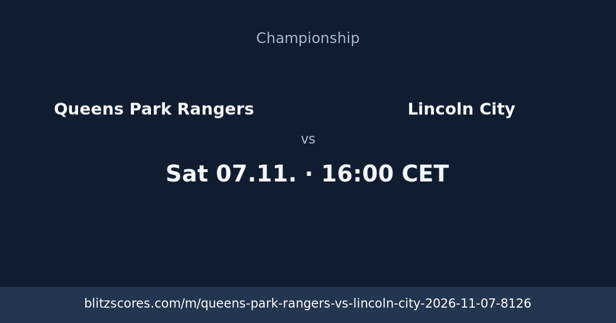 Queens Park Rangers vs Lincoln City score card