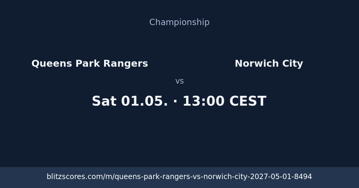 Queens Park Rangers vs Norwich City score card