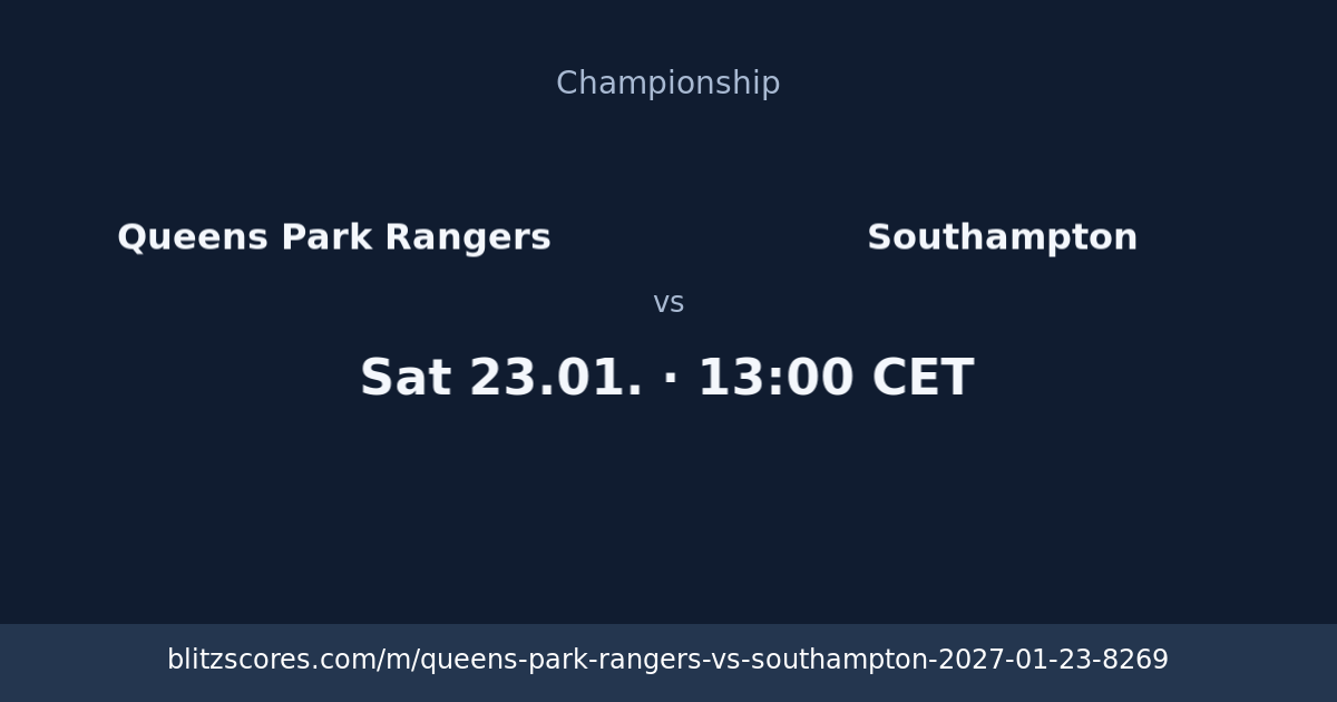Queens Park Rangers vs Southampton score card