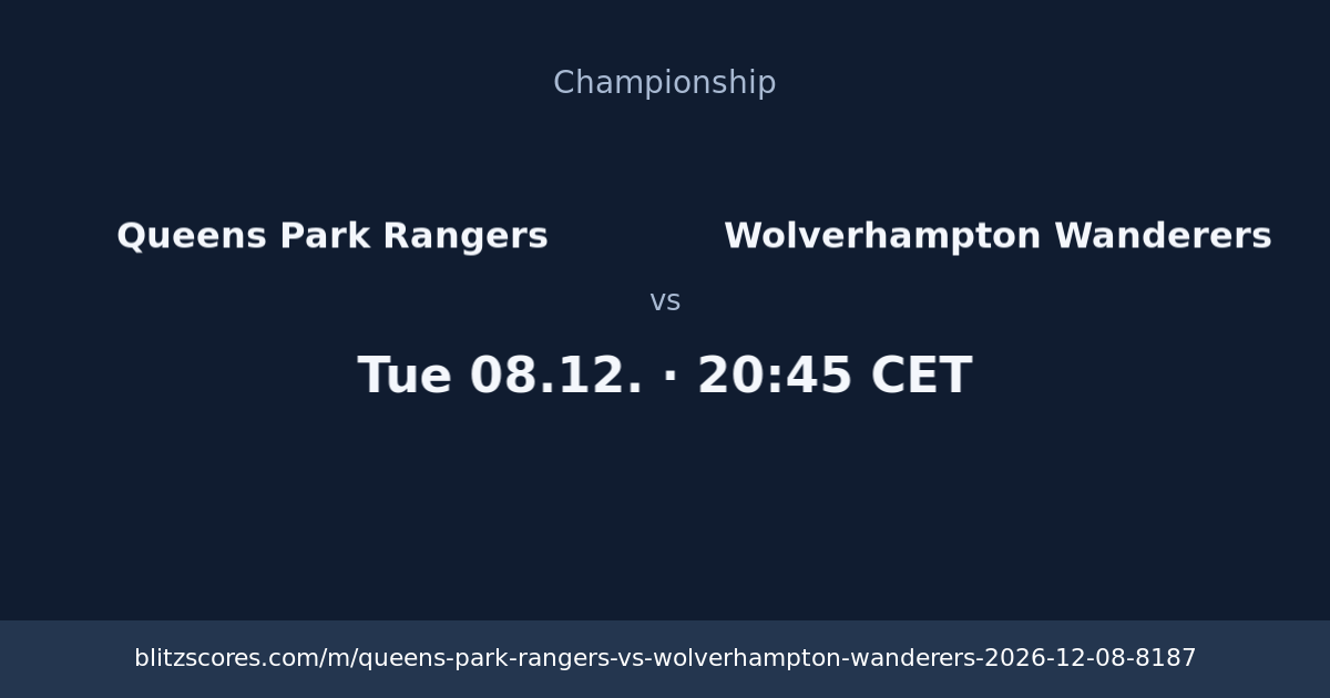 Queens Park Rangers vs Wolverhampton Wanderers score card