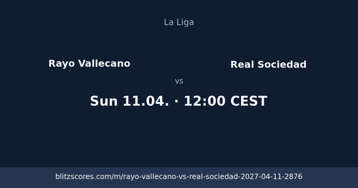 Rayo Vallecano vs Real Sociedad score card