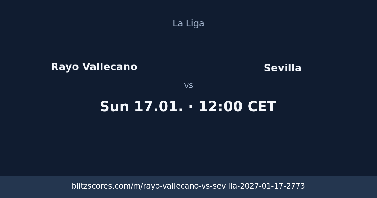 Rayo Vallecano vs Sevilla score card