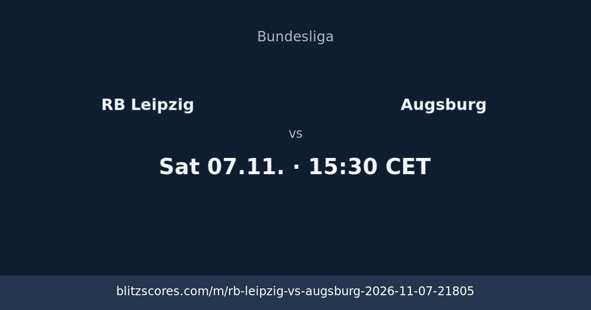 RB Leipzig vs Augsburg score card