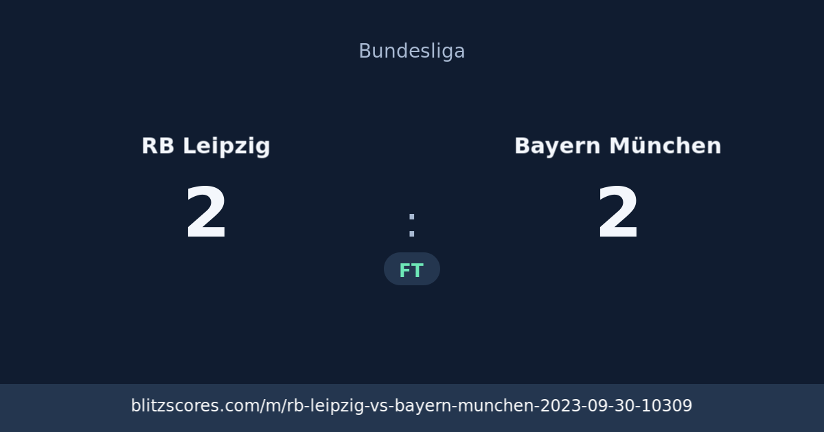 RB Leipzig vs Bayern München score card