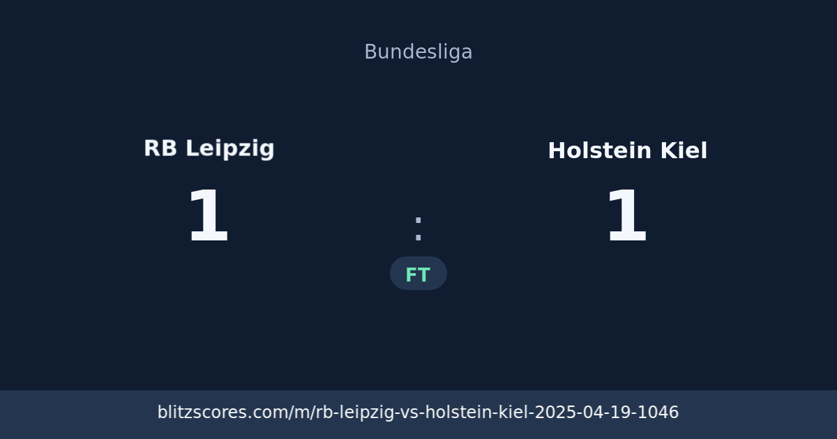 RB Leipzig vs Holstein Kiel score card