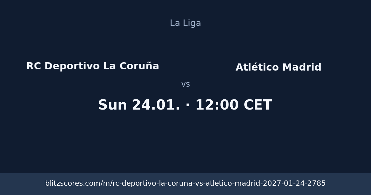 RC Deportivo La Coruña vs Atlético Madrid score card