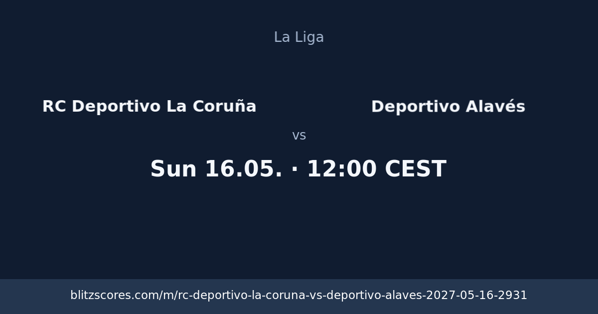 RC Deportivo La Coruña vs Deportivo Alavés score card