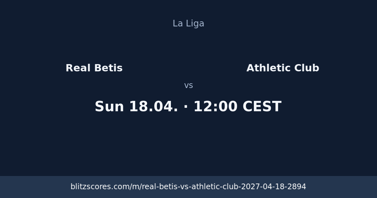 Real Betis vs Athletic Club score card