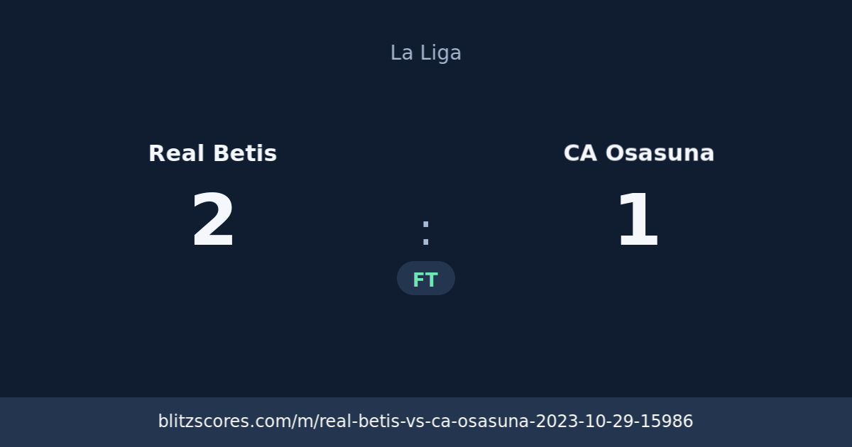 Real Betis vs CA Osasuna score card