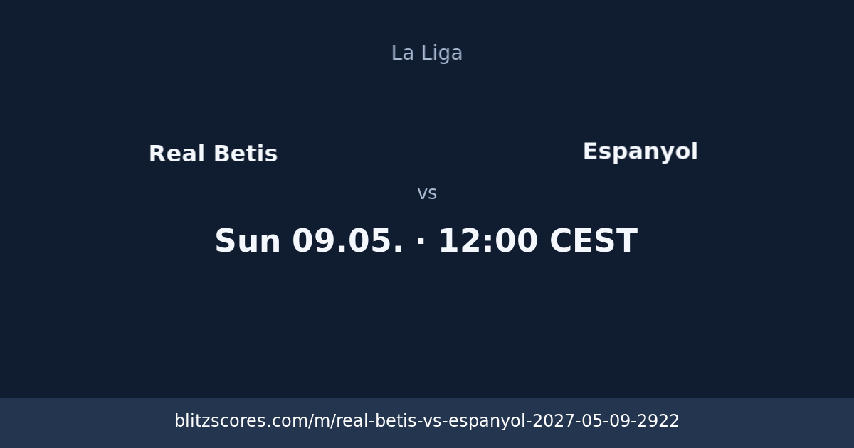 Real Betis vs Espanyol score card