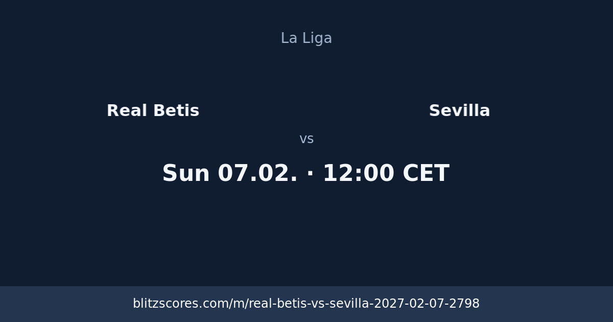 Real Betis vs Sevilla score card