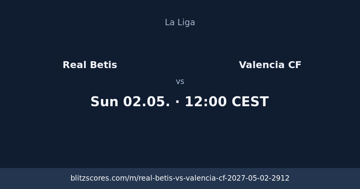 Real Betis vs Valencia CF score card
