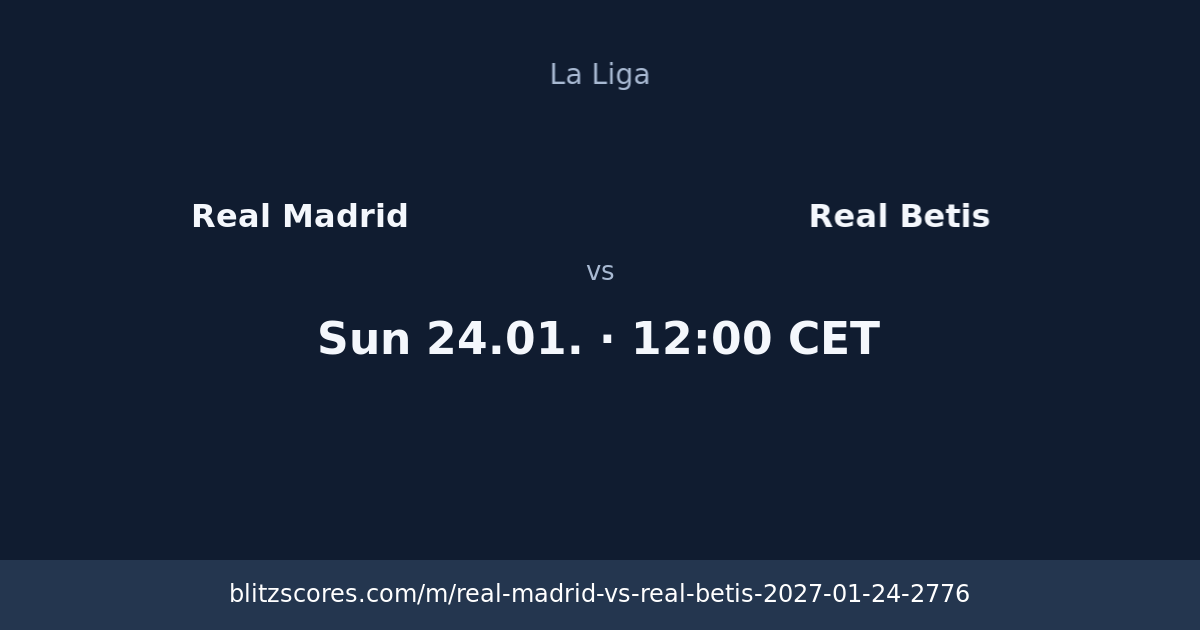 Real Madrid vs Real Betis score card