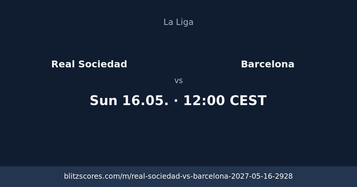 Real Sociedad vs Barcelona score card