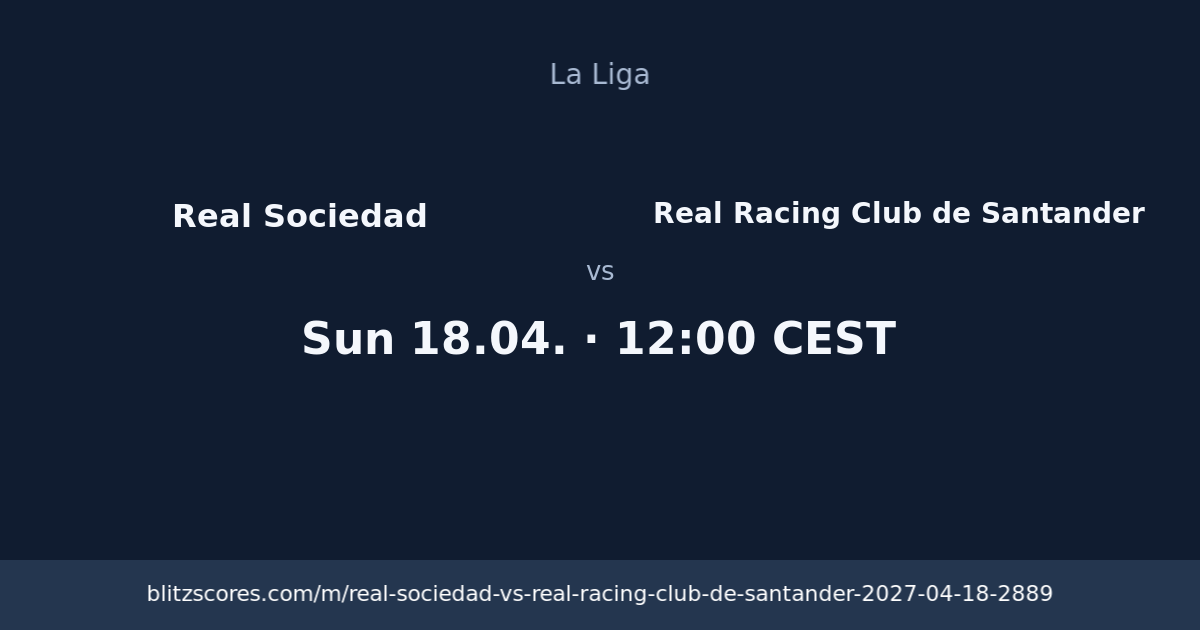 Real Sociedad vs Real Racing Club de Santander score card