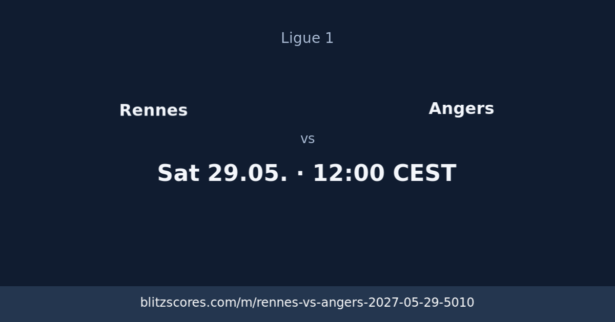 Rennes vs Angers score card