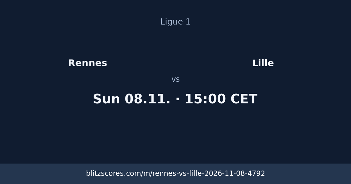Rennes vs Lille score card