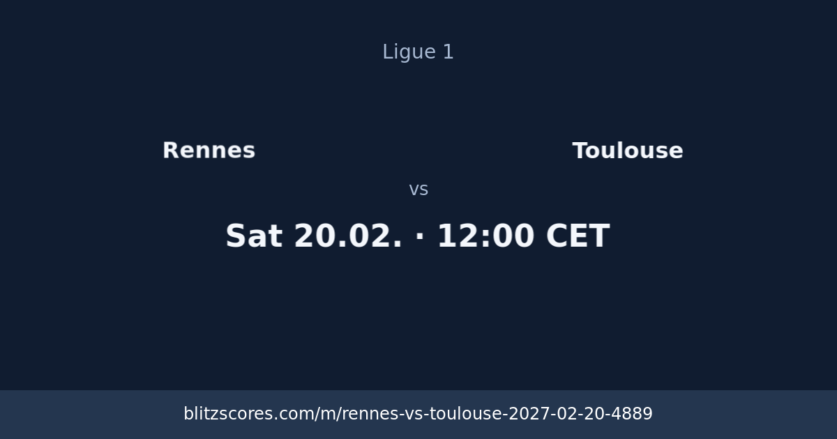 Rennes vs Toulouse score card