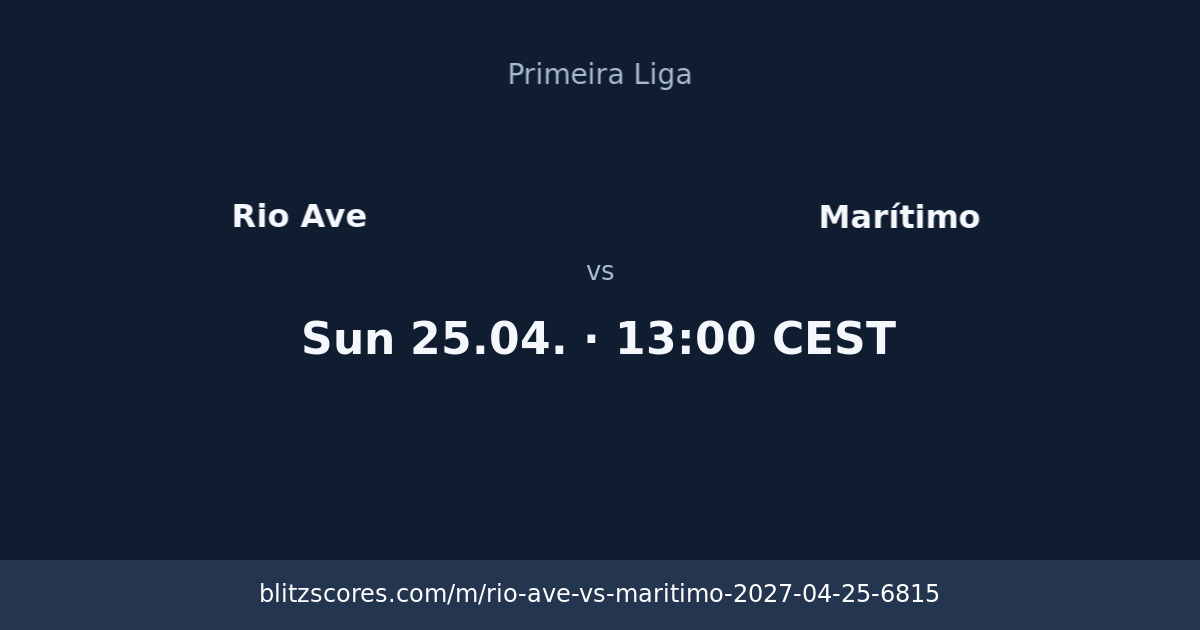 Rio Ave vs Marítimo score card
