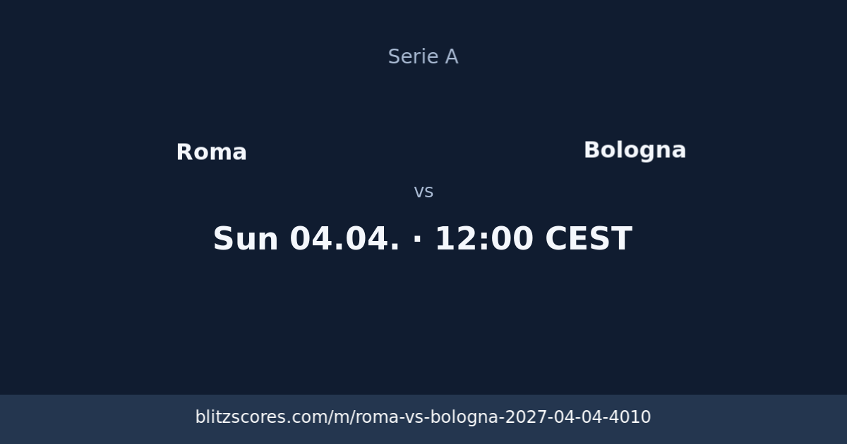Roma vs Bologna score card