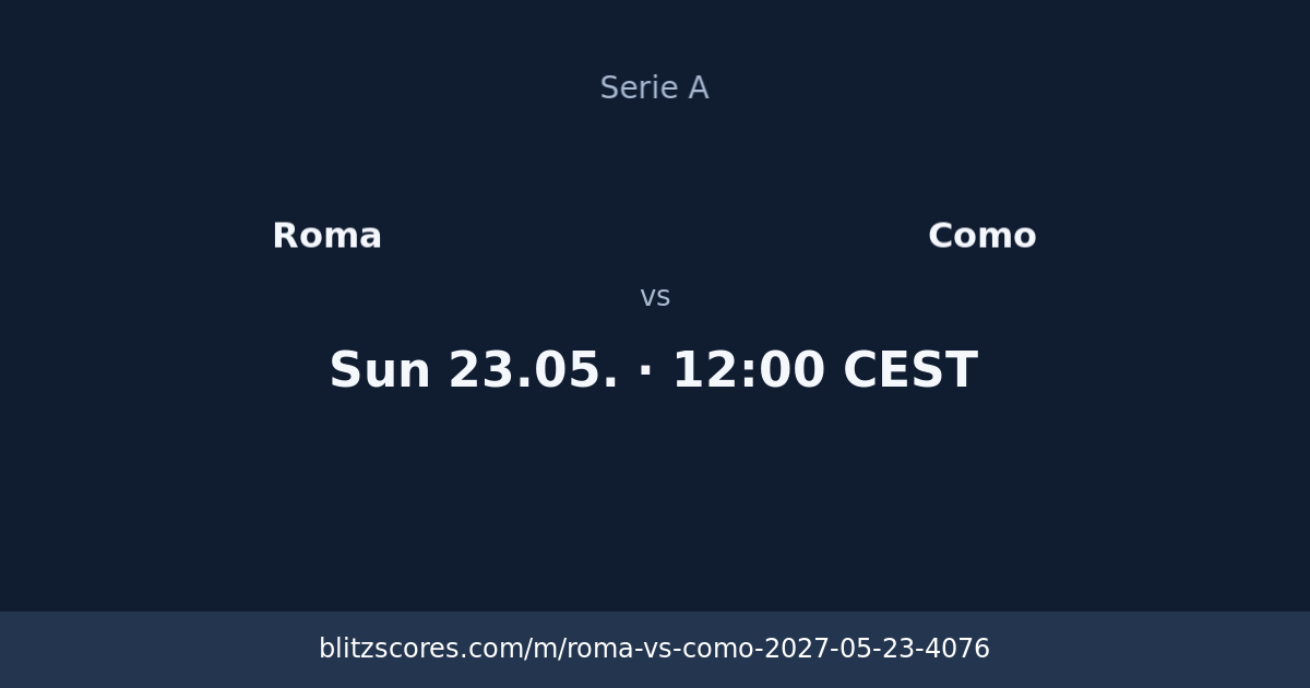 Roma vs Como score card