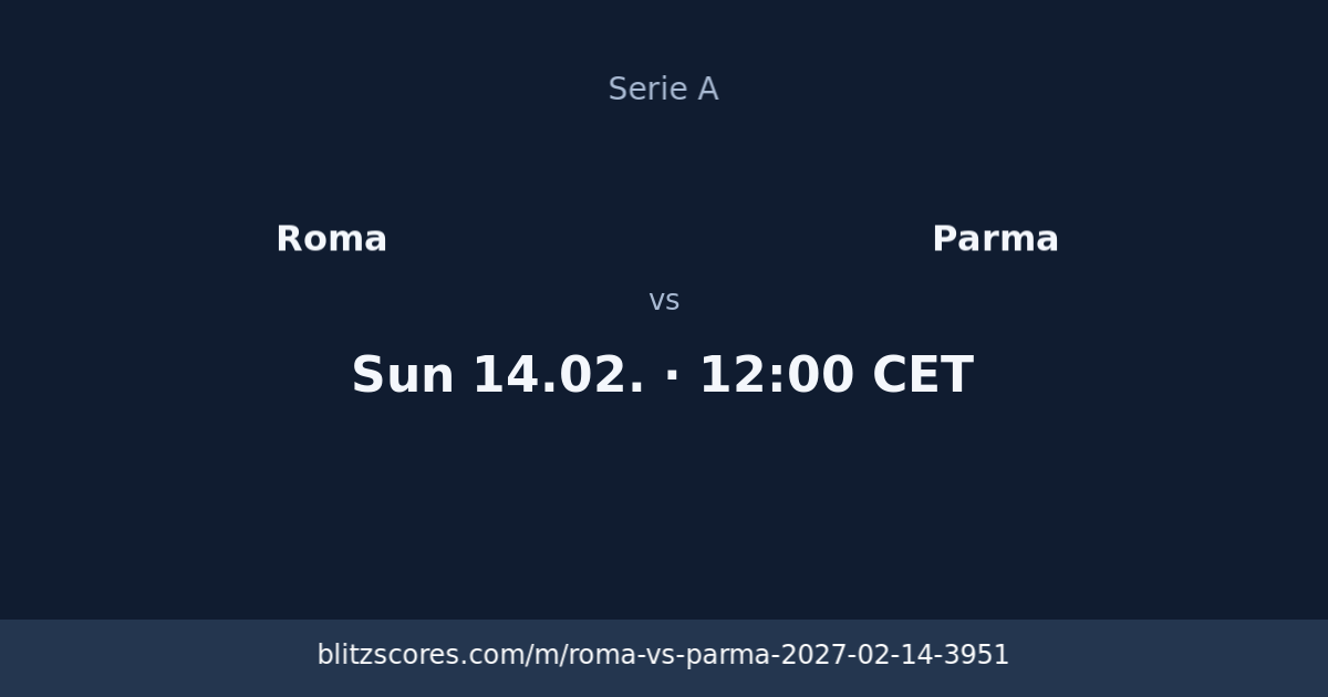 Roma vs Parma score card