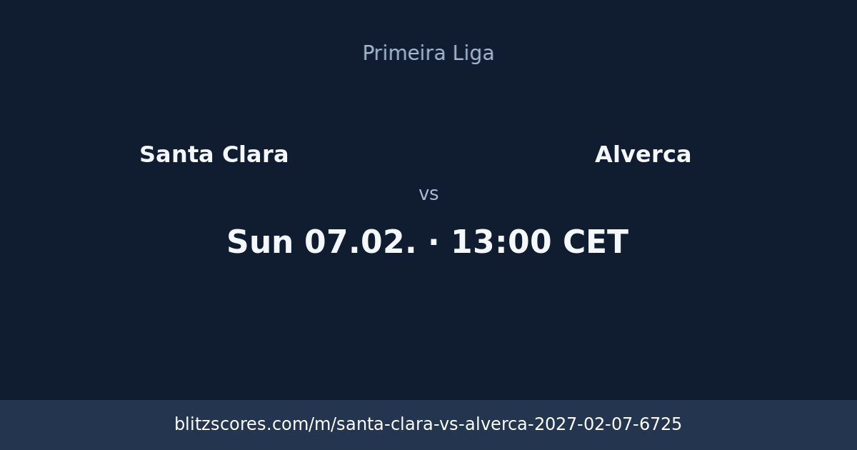 Santa Clara vs Alverca score card