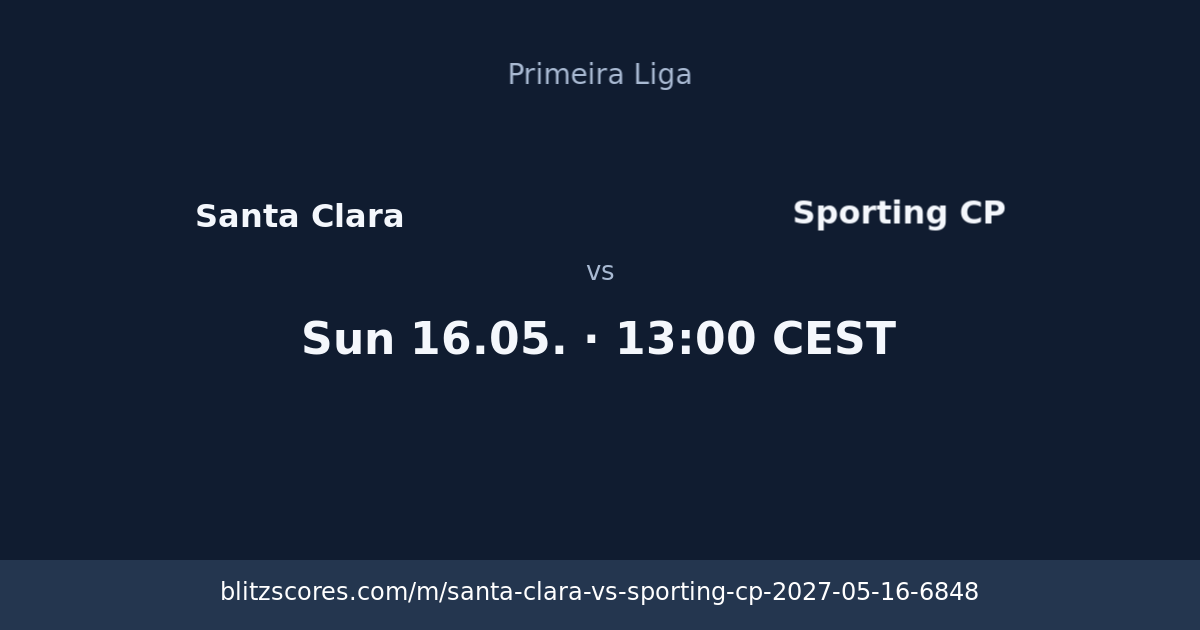 Santa Clara vs Sporting CP score card