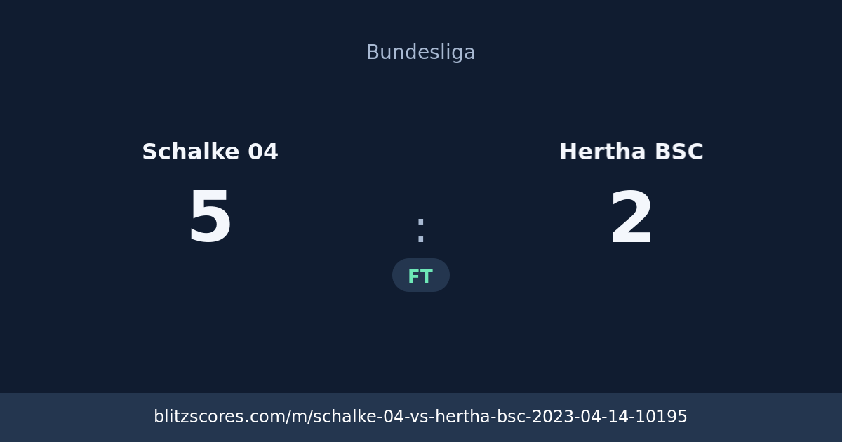 Schalke 04 vs Hertha BSC score card