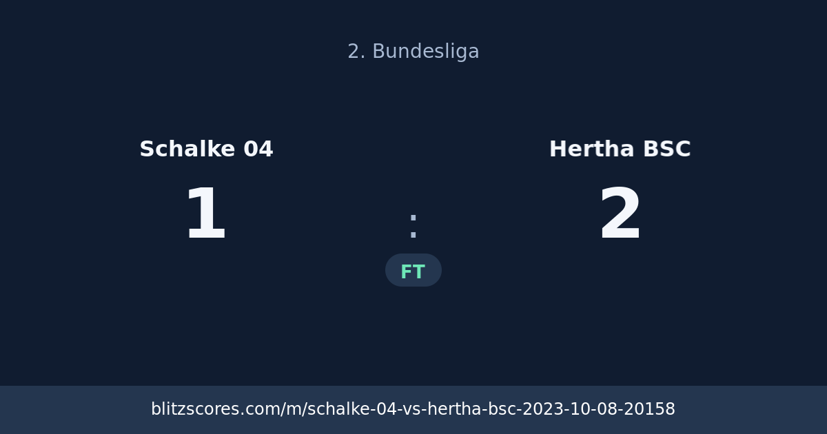 Schalke 04 vs Hertha BSC score card