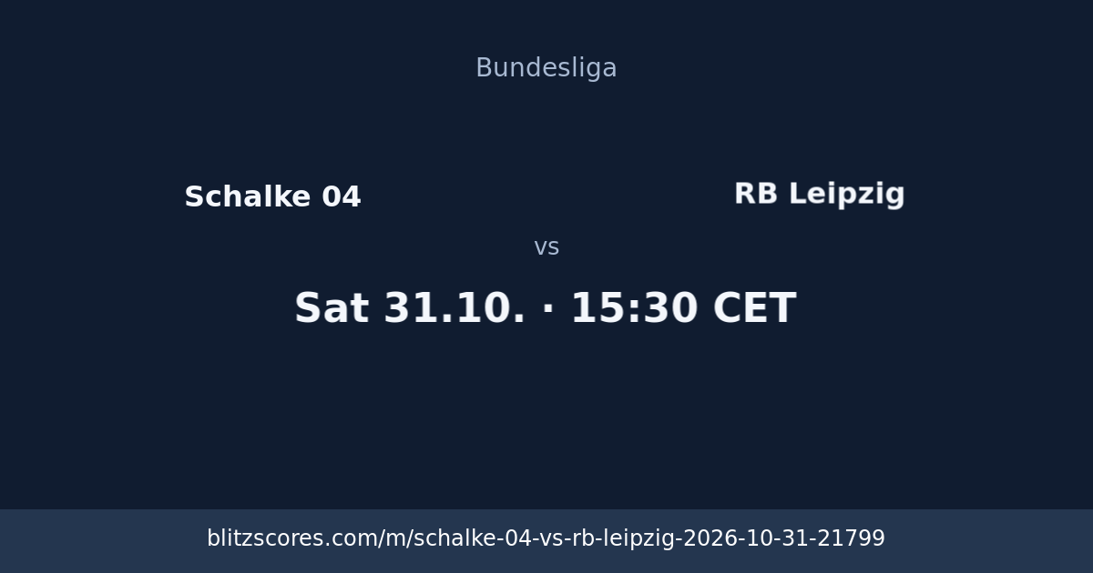 Schalke 04 vs RB Leipzig score card