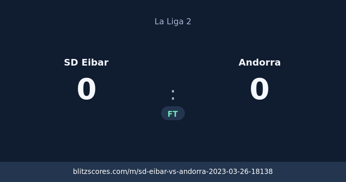 SD Eibar vs Andorra score card