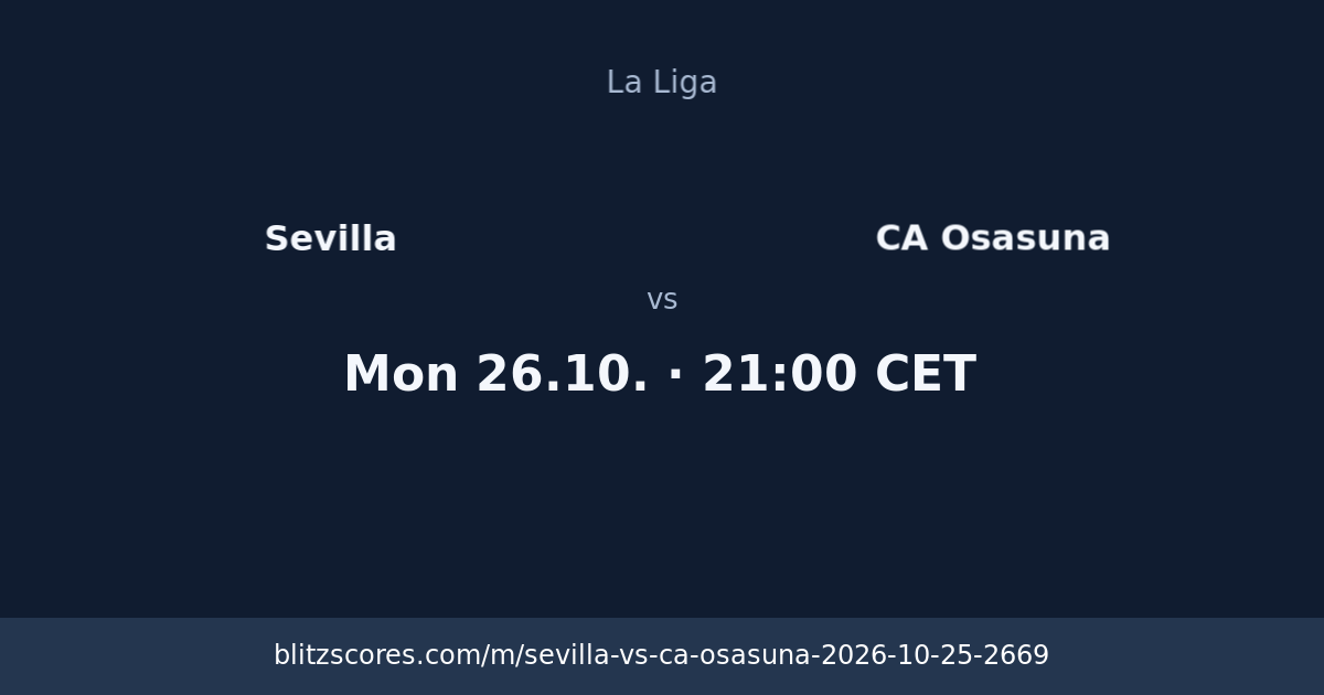 Sevilla vs CA Osasuna score card