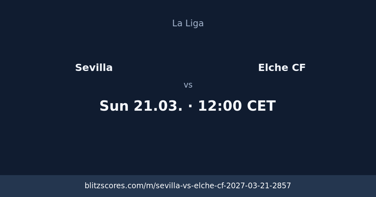 Sevilla vs Elche CF score card
