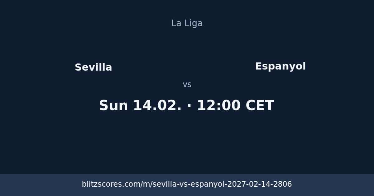 Sevilla vs Espanyol score card
