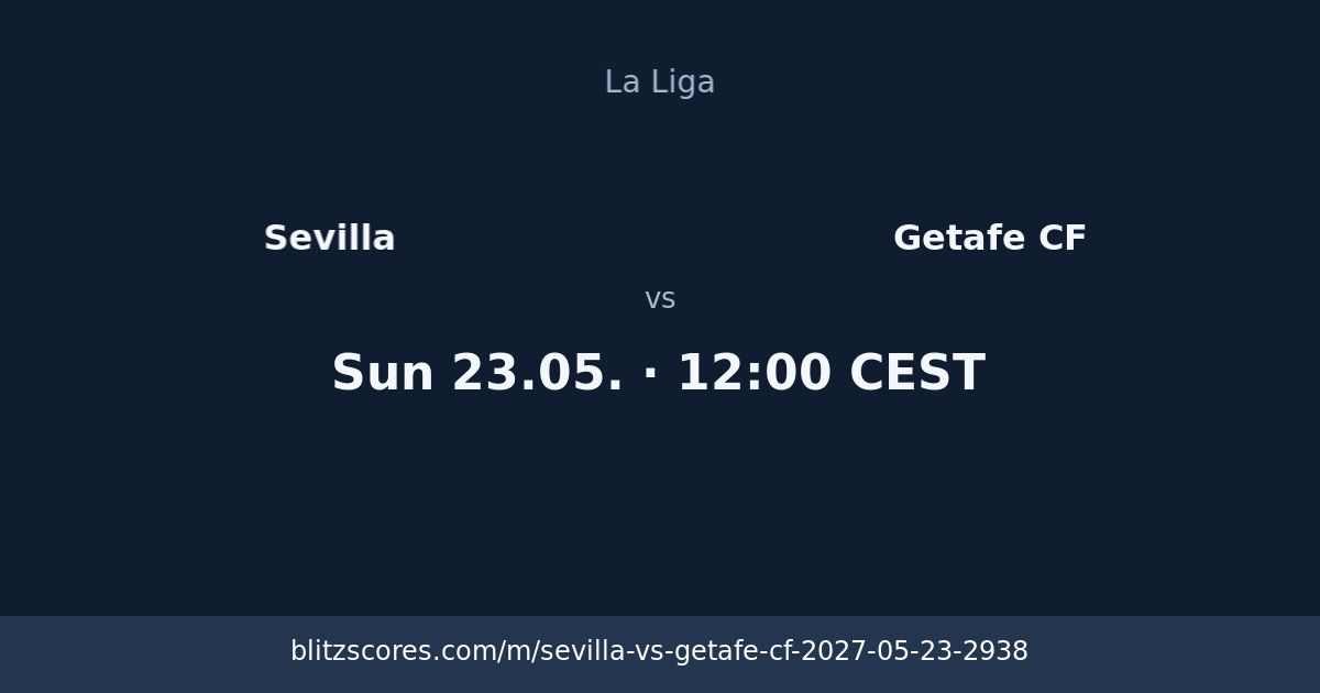 Sevilla vs Getafe CF score card