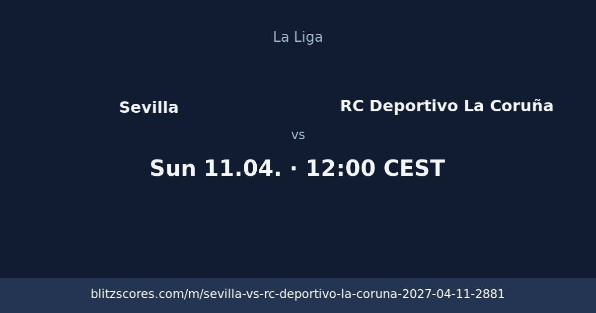 Sevilla vs RC Deportivo La Coruña score card