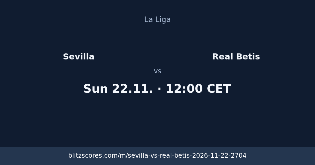 Sevilla vs Real Betis score card