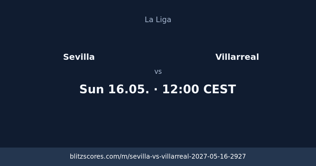 Sevilla vs Villarreal score card