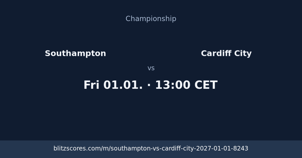 Southampton vs Cardiff City score card