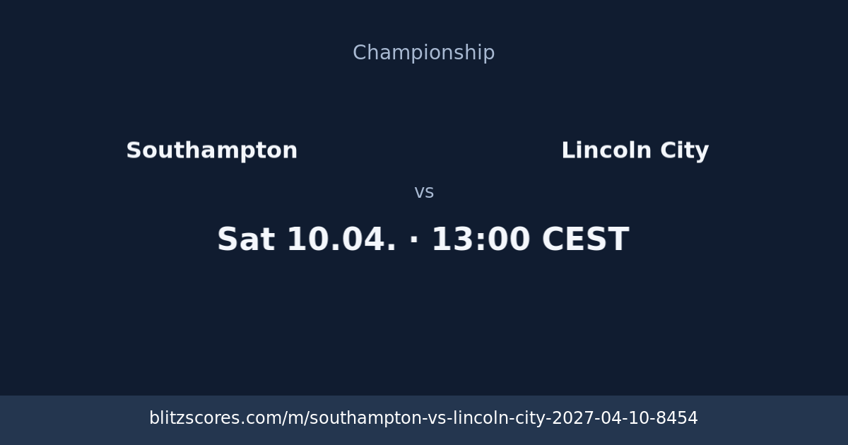 Southampton vs Lincoln City score card
