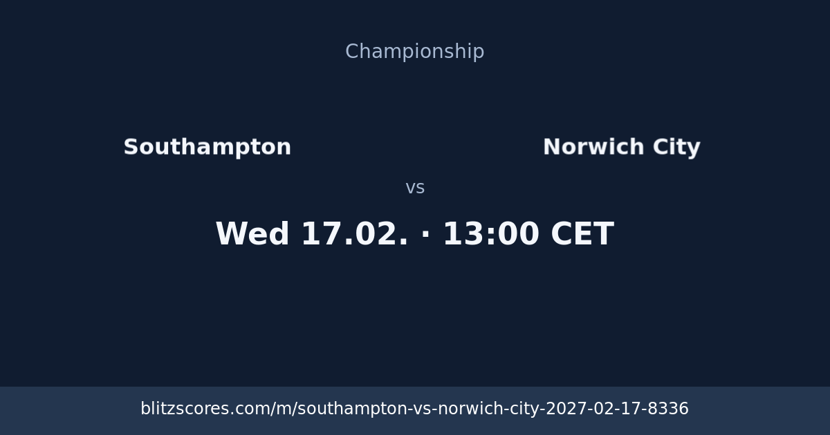 Southampton vs Norwich City score card