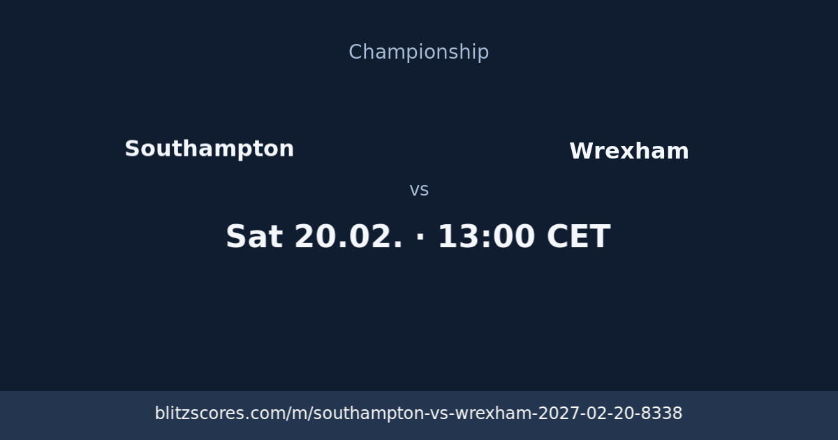 Southampton vs Wrexham score card