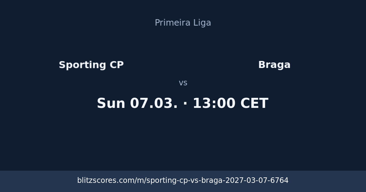 Sporting CP vs Braga score card