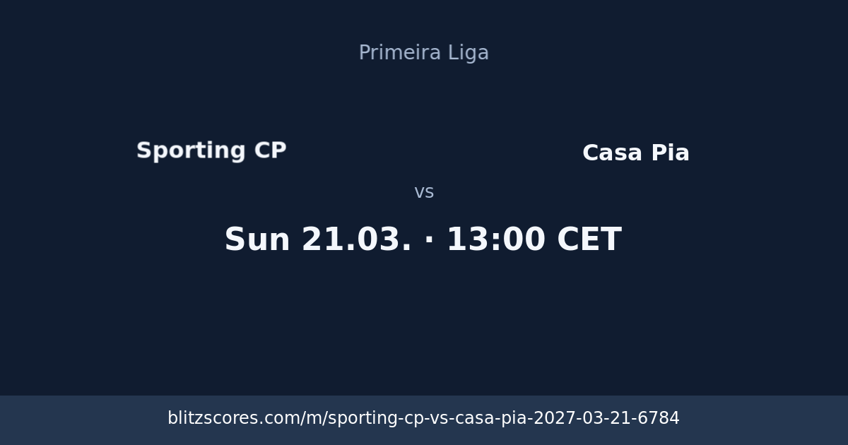 Sporting CP vs Casa Pia score card