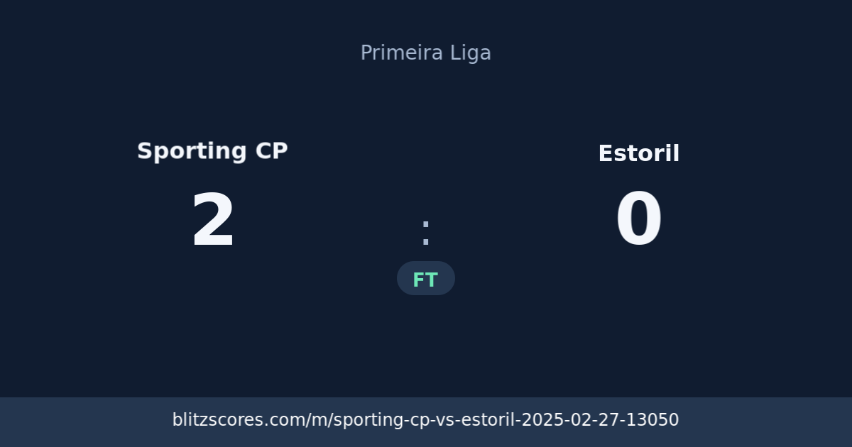 Sporting CP vs Estoril score card