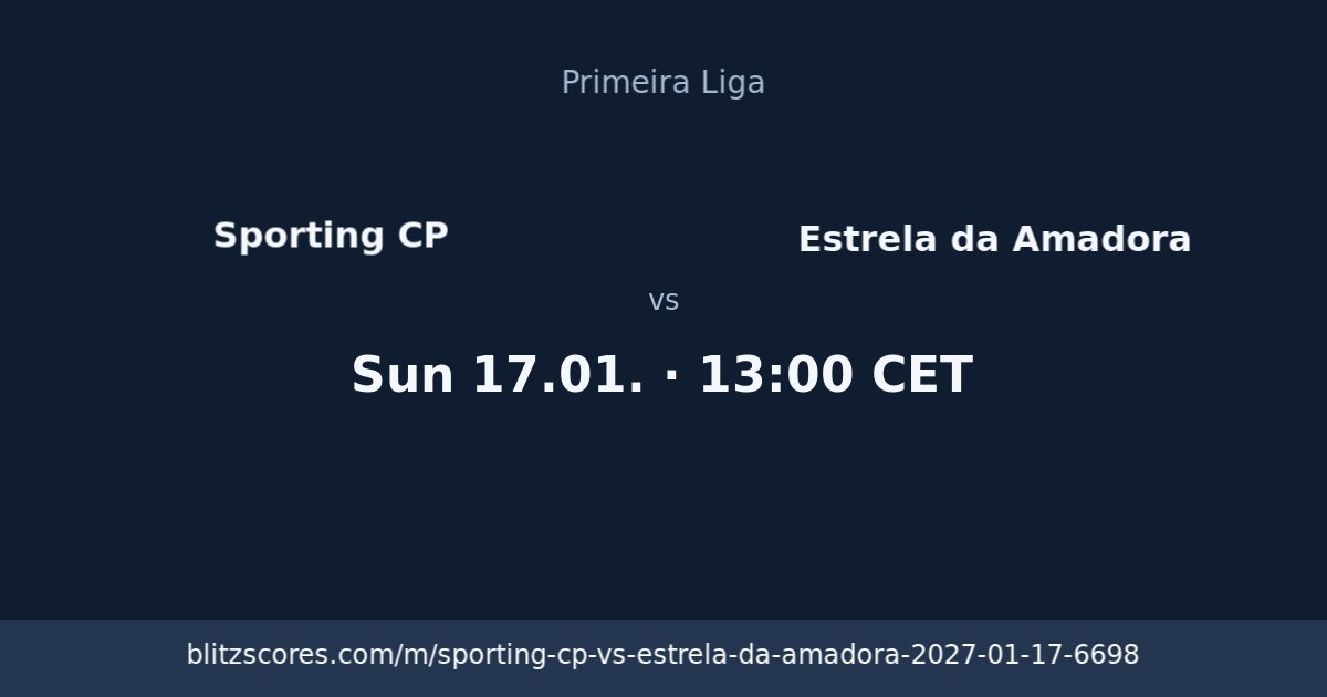 Sporting CP vs Estrela da Amadora score card