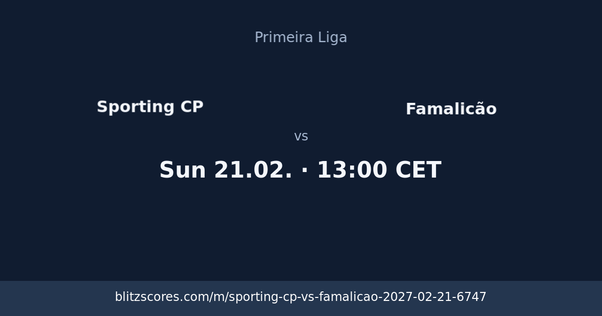 Sporting CP vs Famalicão score card