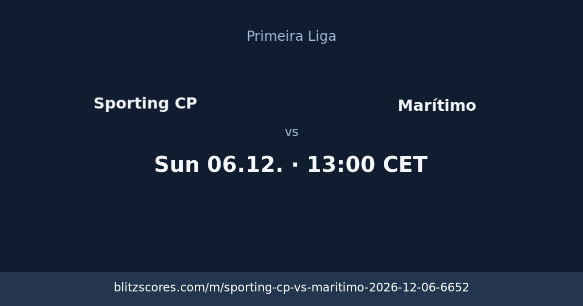 Sporting CP vs Marítimo score card